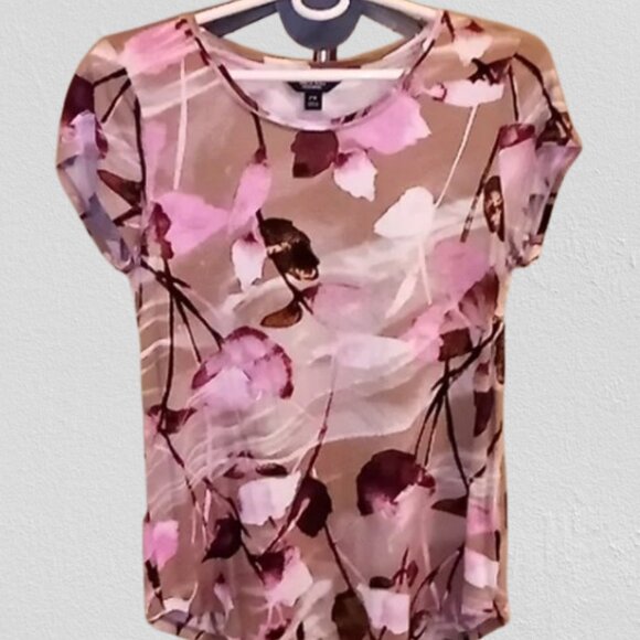 SIMPLY VERA VERA WANG BEAUTIFUL LUXURIOUS T-SHIRT SIZE‎ PM (PETITE). PRE-LOVED - Picture 1 of 16